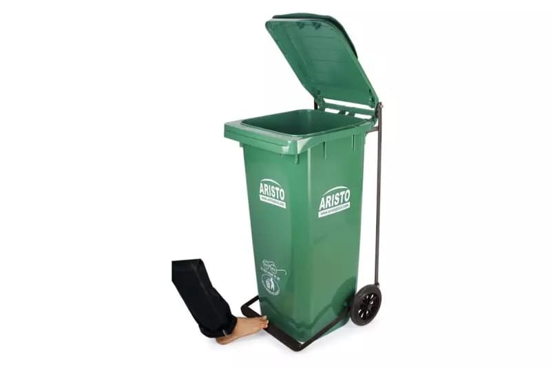 ARISTO 120 L Green Plastic Pedal Dustbin