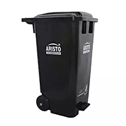 ARISTO 65 L Black Plastic Pedal Dustbin