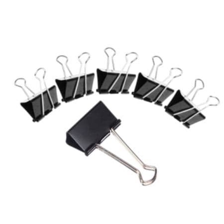 JB9 Binder Clip - 19mm - JBC19 (Set of 12)