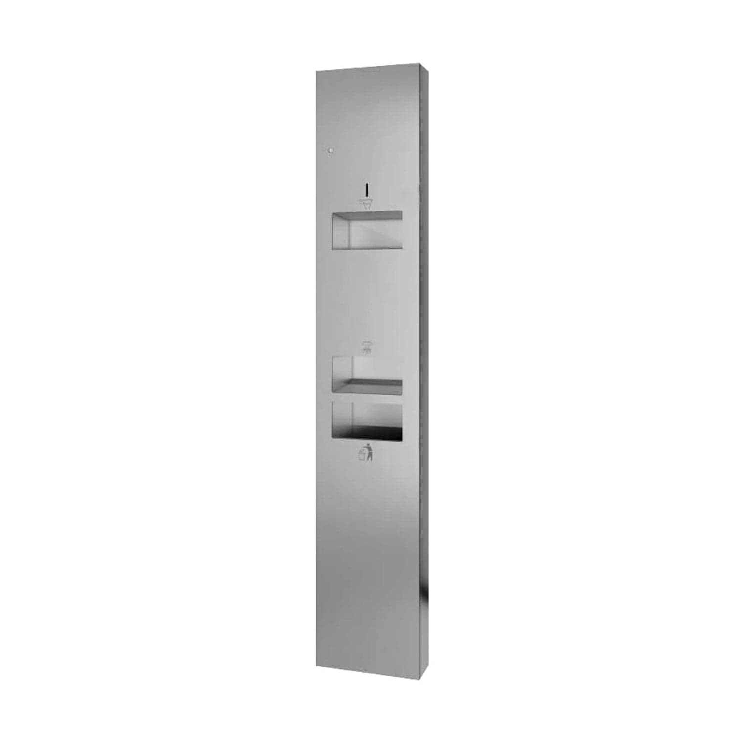 KMR2NE — All-in-One Washroom Panel Hand Dryer + Tissue Dispenser + Waste Receptacle (Surface Mounted)