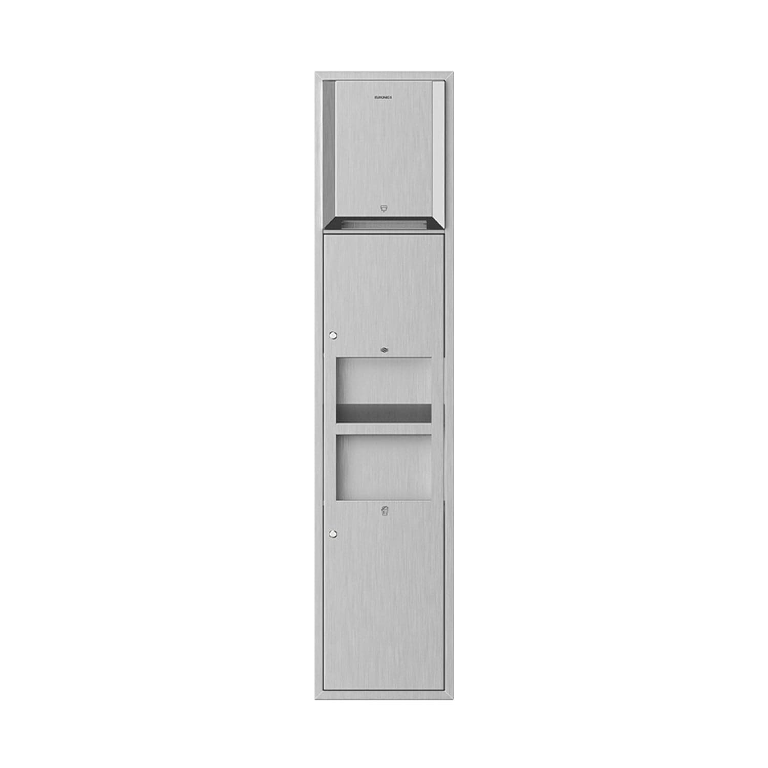 Trimax R5 — Recessed All-in-One Washroom Panel Automatic Paper Roll Dispenser + Hand Dryer + Waste Receptacle