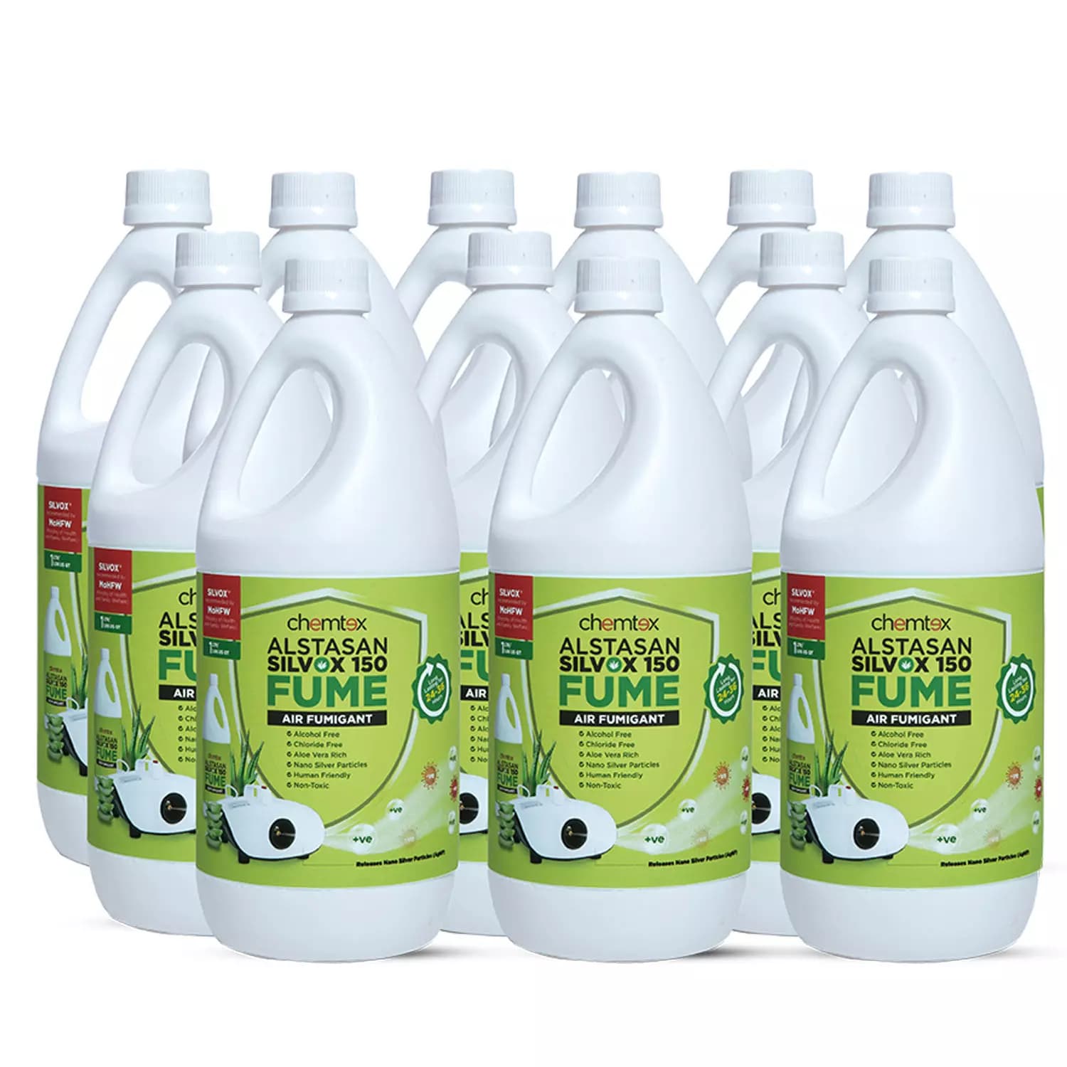 Chemtex 1 Ltr Alstasan Silvox 150 Fume Liquid Indoor Air Fumigant (Pack of 32) FUME16X1L