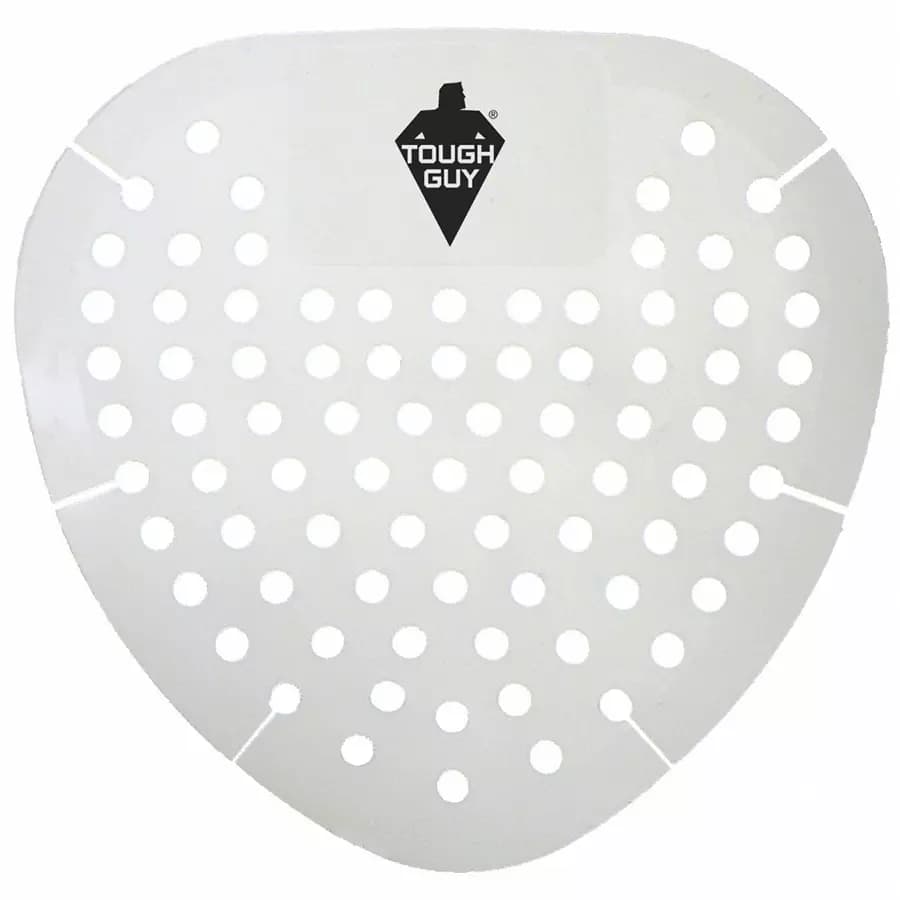 TOUGH GUY White Triangular Deodorant Urinal Screen 75.1 g (2.65 Oz) Container Size, 796N02 (Pack of 12)