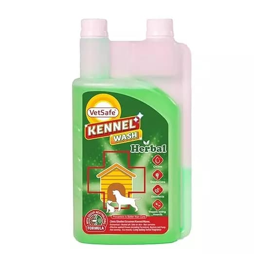 Vetsafe 1 L Green Color Neem Power Fragrance Pet Area Refreshener Kennel Cleaner Liquid