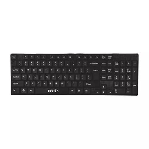 Zebion K200 Black Wired USB Keyboard with 104 Keys