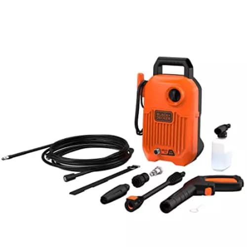 Black+Decker BEPW1600-IN 1300W 1600 PSI 110 Bar Pressure Washer (Red & Black)