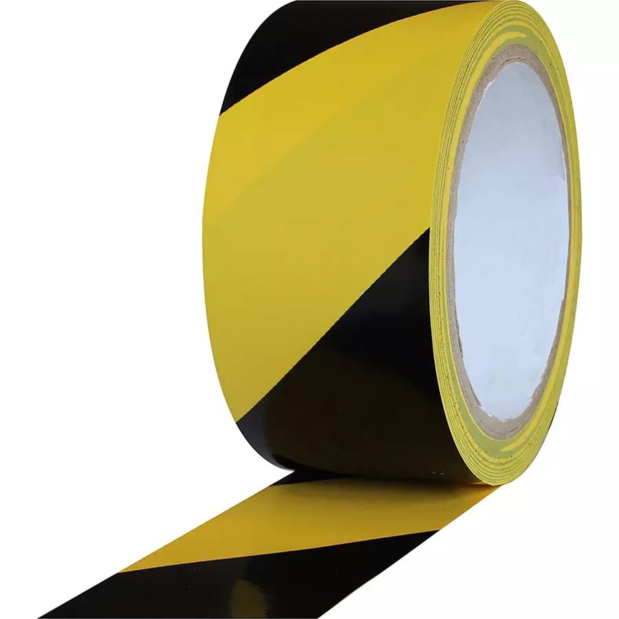 SINGHAL 200 m Yellow Black Stripe Caution Tape