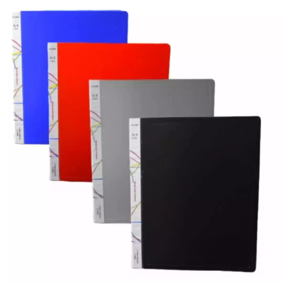 GENERIC Assorted Color Plastic Ring Binder File (Pack of 20)