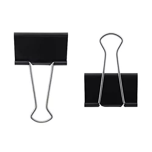 GENERIC Metal Binder Clip Black 41 mm (Pack of 12)