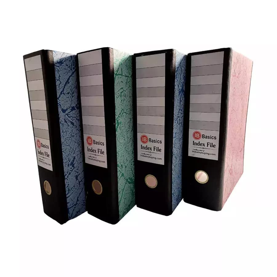 IB BASICS 465 GSM Box Index File without Lamination Legal A4 Size Assorted Color (Pack of 16)