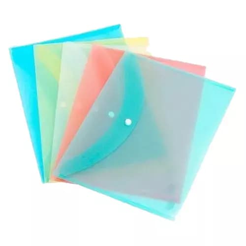 Sun F/S Clear Bag Assorted Color (Pack of 10)