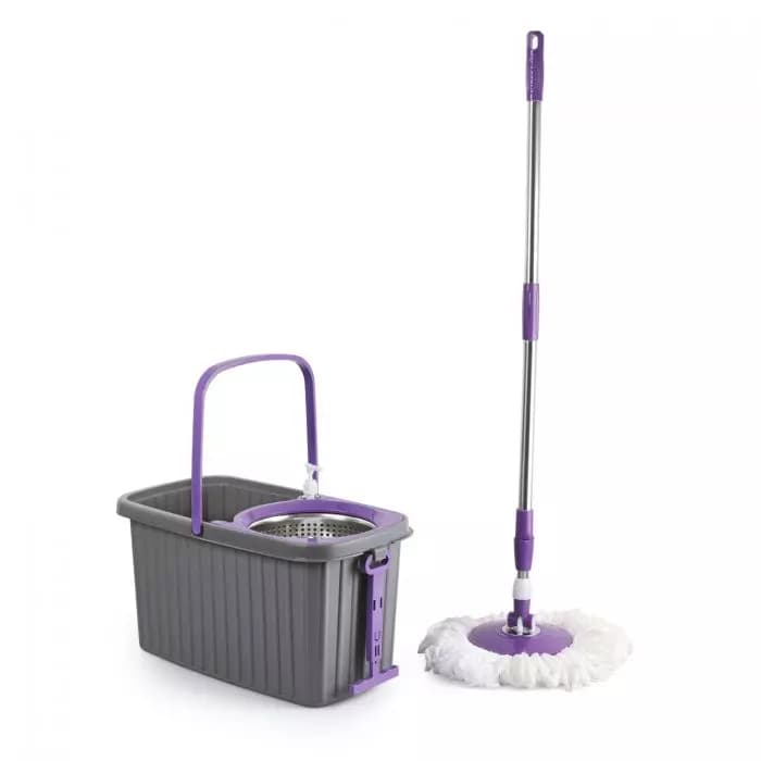 Cello Hi Clean Dlx Spin Mop with Handle and Bucket (Green)