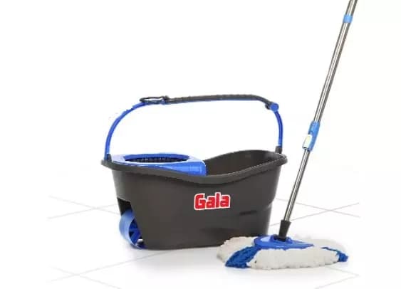 Gala 163921 Turbo Spin Mop with Bucket and 2 Refills (Grey and Blue)