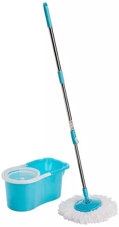 Gala GRHSM Aqua Spin Mop with Handle and Bucket and 1 Refill Set Aqua Blue
