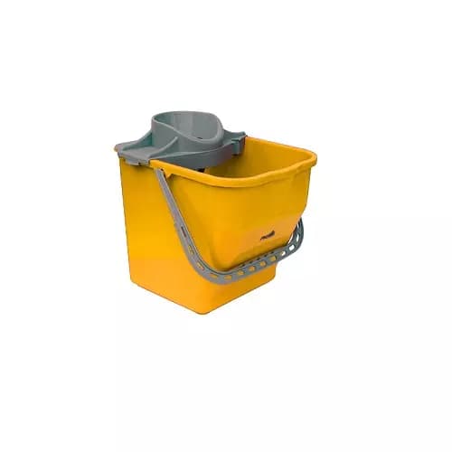 Partek Robin Bucket 25 Liters + Round Mop Wringer Squeeze Yellow PB25RW/Y