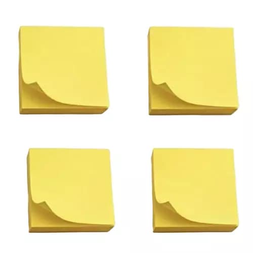 GENERIC 3x3 inch Yellow Sticky Notes Pack of 4 (100 Sheets Per Pack), 400 Sheets
