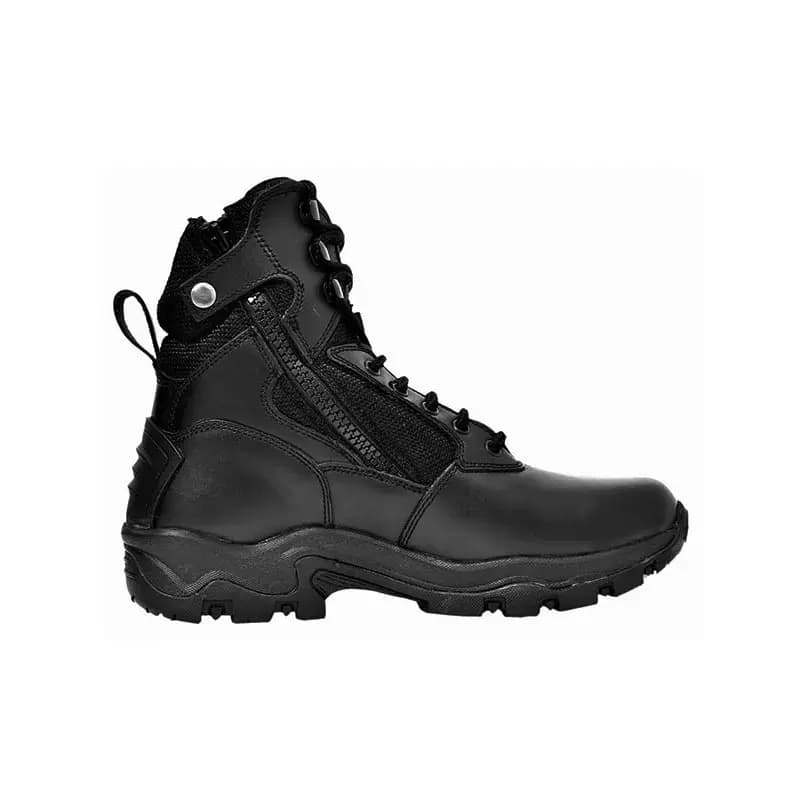 Allen Cooper Plain Toe Combat Boot High Ankle Rubber Sole Size 7 UK/India Black, AC-6053