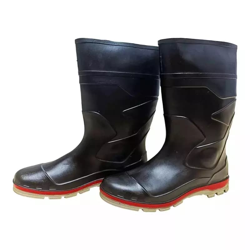 Fortune Sensation Black High Ankle PVC Gumboot Size 9