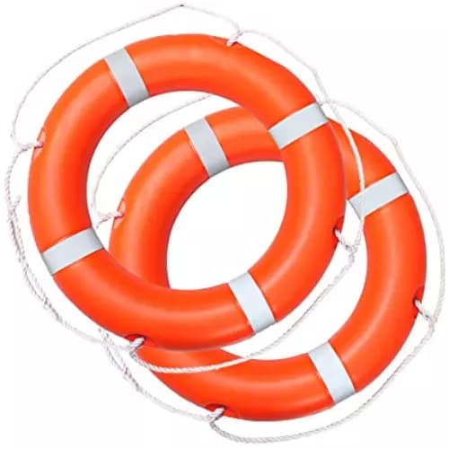 Generic Plastic Floating Ring for Swimming Safety - Pack of 2 Pcs