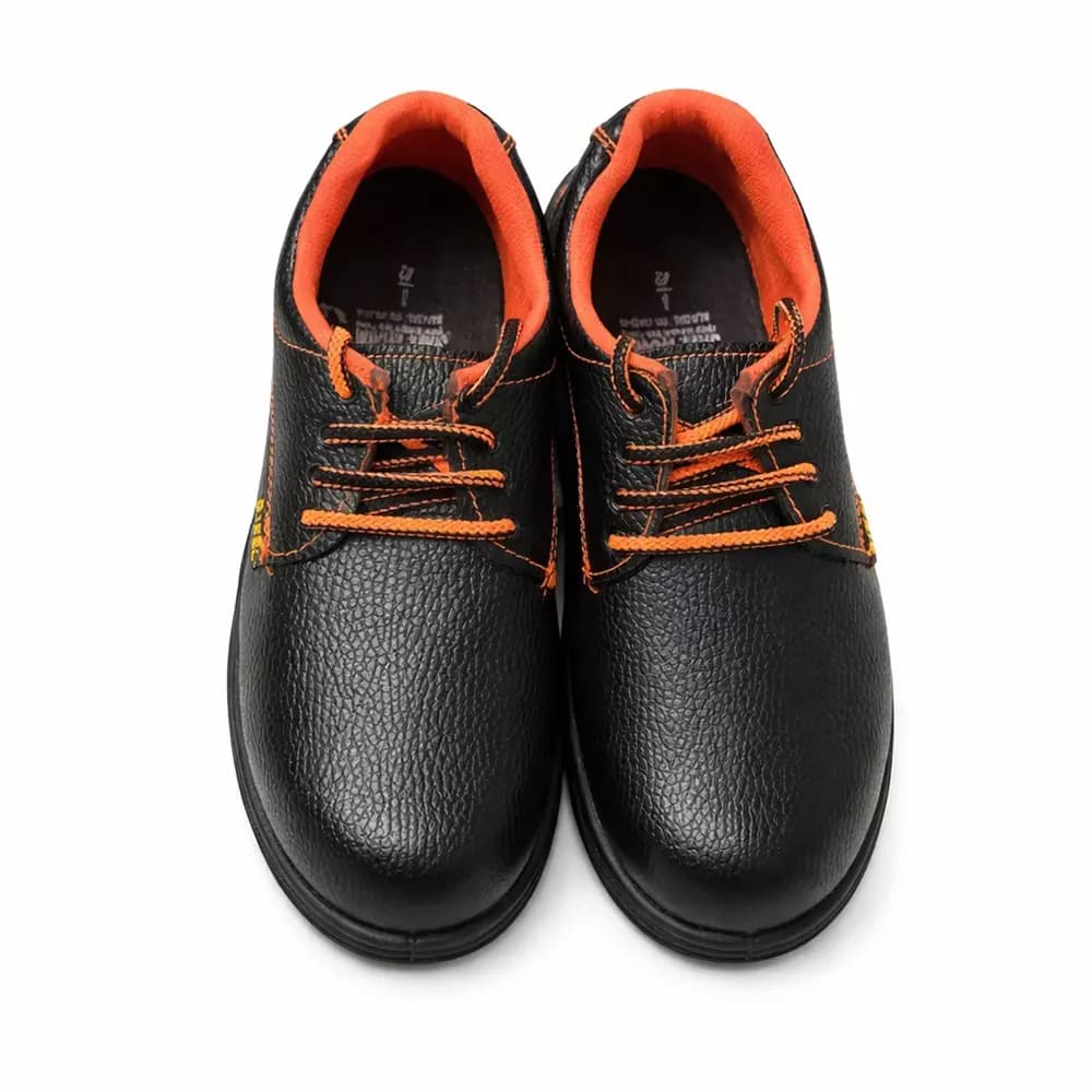 GENERIC Steel Toe Safety Shoes PVC Sole Size UK 10 Black, Steel-10 (Pack of 4 Pairs)