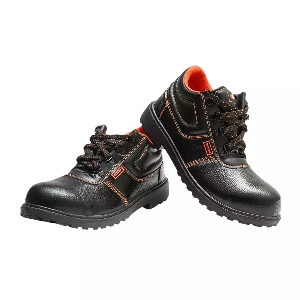 Hillson Beston Steel Toe Safety Shoes with High Ankle PVC Sole Black UK 10