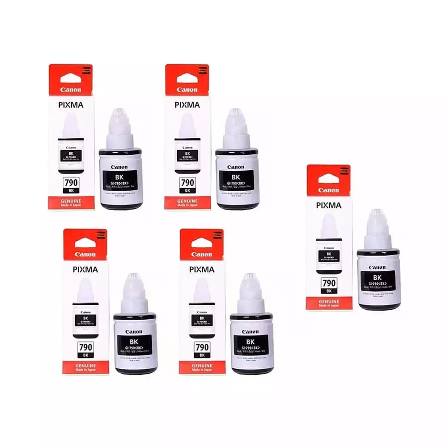Canon Original GI-790 Ink Cartridge Black (Pack of 5)