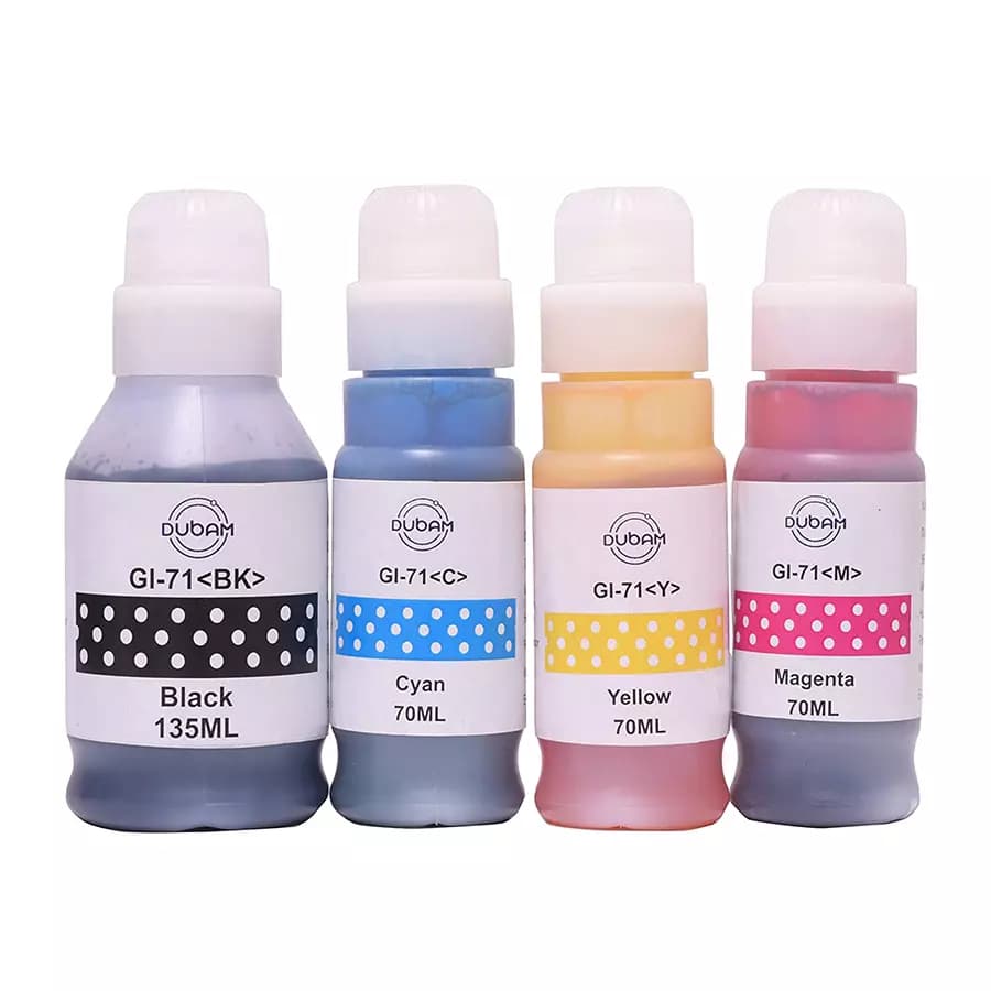 Dubam GI-71 Ink Bottle for Canon Pixma 2070, G6070, G5070, G7070 Printers (Full Set)