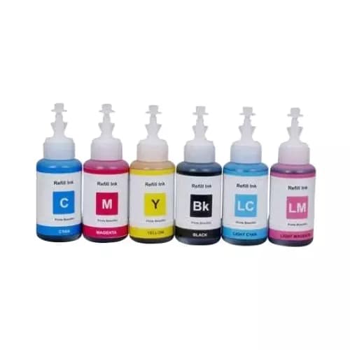 Dubam Sublimation Ink for Epson L805, L800, L1800, L850 Printers (Cyan, Magenta, Yellow, Black, Light Cyan & Light Magenta - 70 ml x 6)