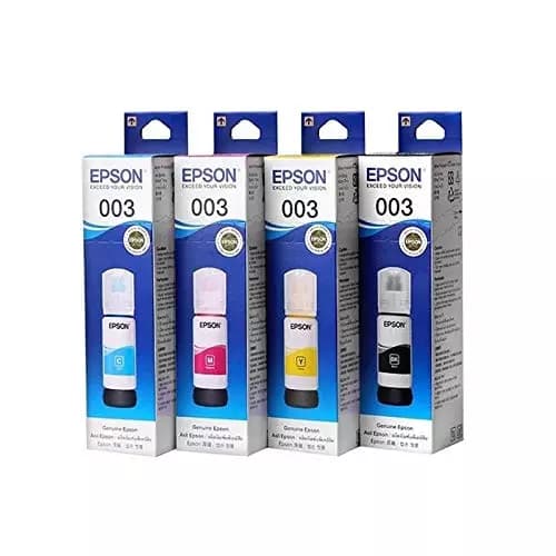 Epson 003 65ml Ink Bottle 4 Pcs (Magenta, Yellow, Cyan, Black)