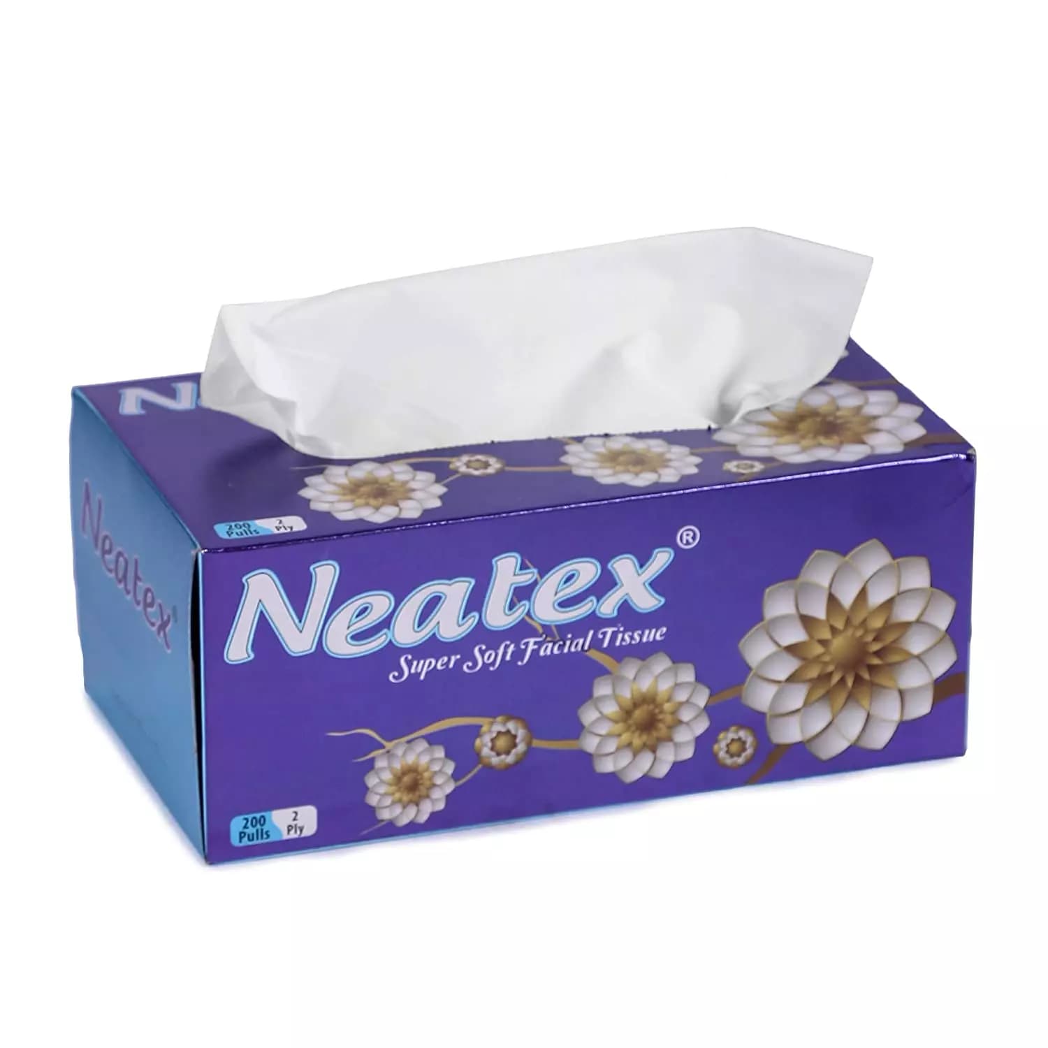 Neatex Paper Super Soft 2ply 200 Facial Tissue Flat Box