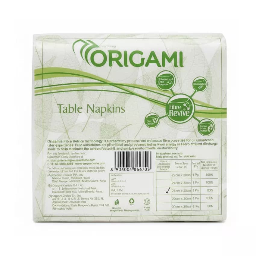 Origami 1 Ply Tissue Paper White Pack of 20 (80 Sheets per pack)