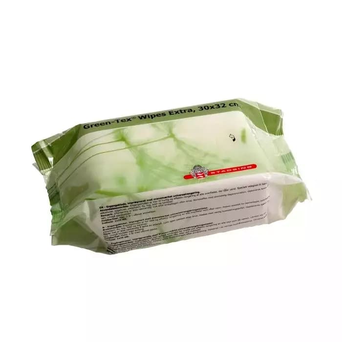 Partek Green Tex Moist Wipes 30x32 cm, GTW30/25 (Pack of 25 Wipes)