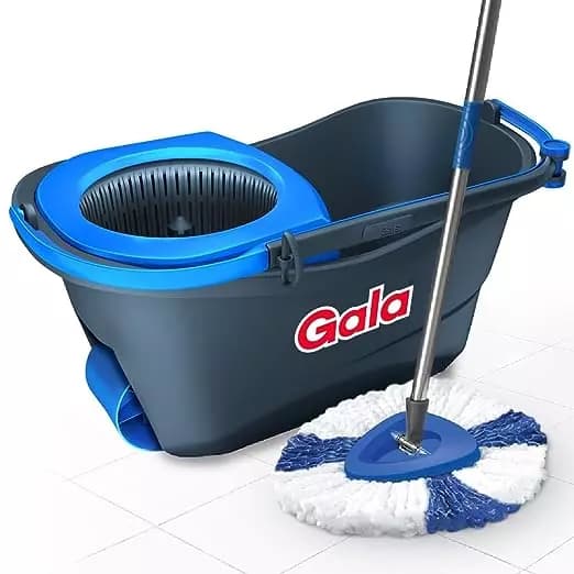 Gala Turbomop1 Blue Turbo Spin Mop with Handle and Bucket and 2 Refills