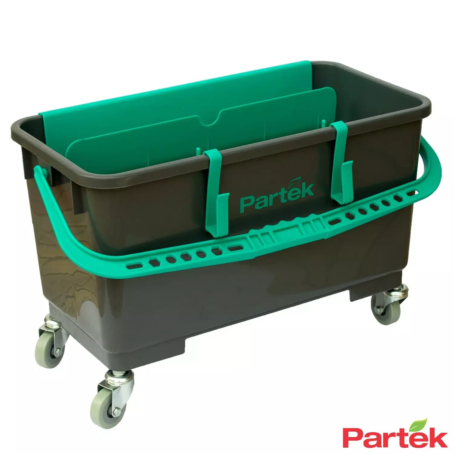 Partek 28 Litre Professional Window Cleaning Bucket with Wheels In Black WC08A/PB28WH