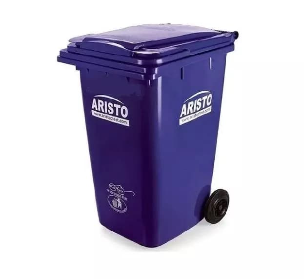 ARISTO 240 L Blue Plastic Dustbin With Wheel