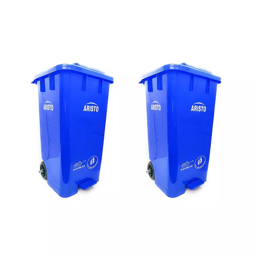 ARISTO 65 L Blue Plastic Dustbin (Pack of 2)