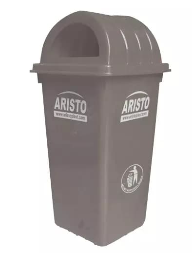 ARISTO 80 L Grey Plastic Dome Lid Dustbin