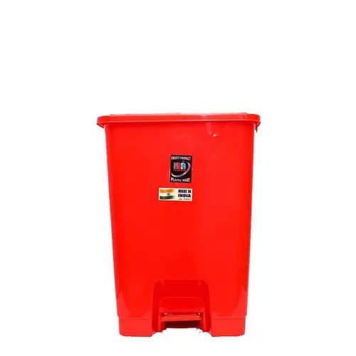 KKR INDUSTRIES Plastic Red 30 L Plastic Pedal Bin