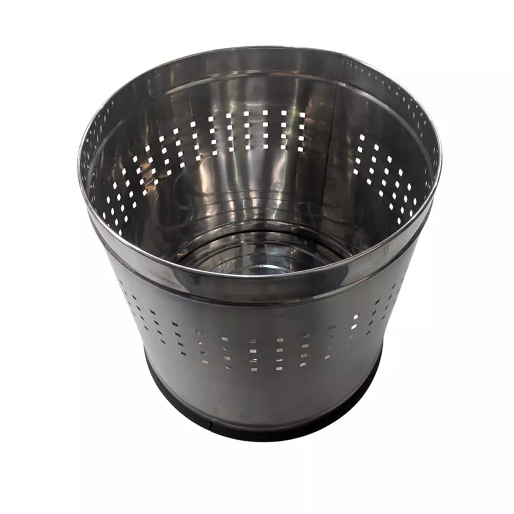 MOFNA Silver Stainless Steel Planter Open Top Dustbin 14x14 Inch, MSS903