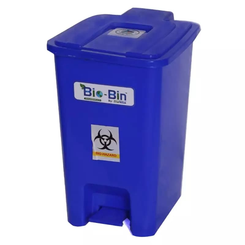 Polywell 30 L Bio Bin Pedal Dustbin Blue, PWBB30P (Domestic Grade)