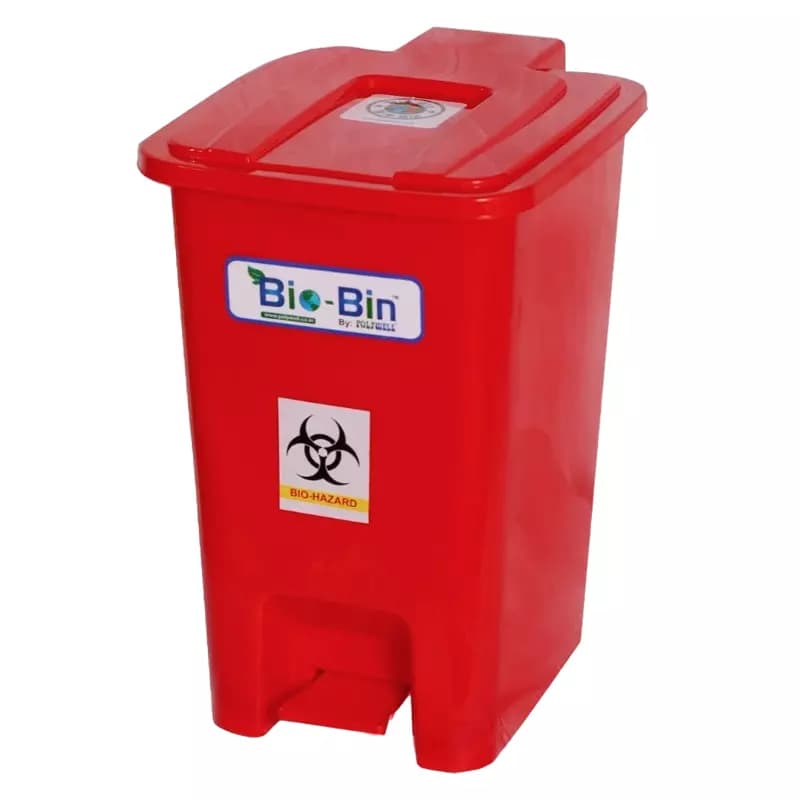 Polywell 30 L Bio Bin Pedal Dustbin Red, PWBB30P (Domestic Grade)