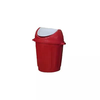 SUPREME 20 L Red Plastic Swing Lid Dustbin