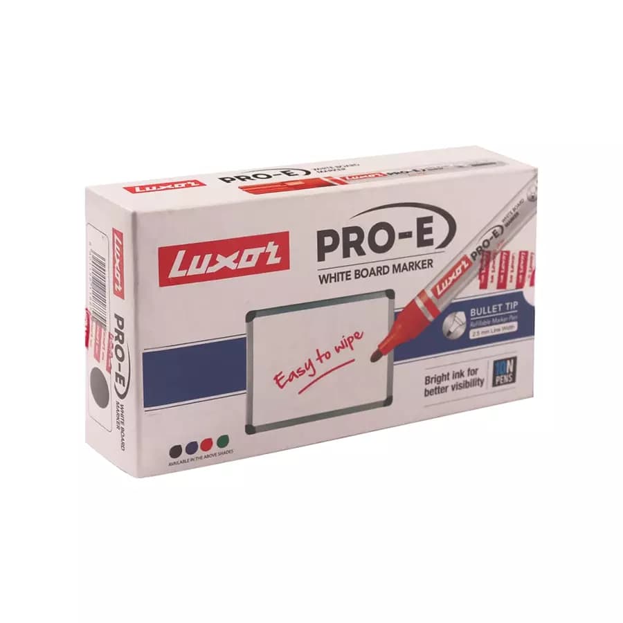 Luxor 1885 Pro-E Refillable White Board Marker (Pack of 10)
