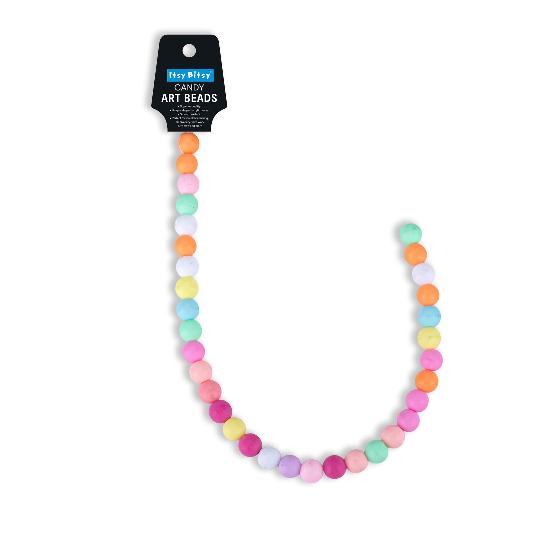 Candy Art Beads Round Shape 8mm 33 Beads 1String