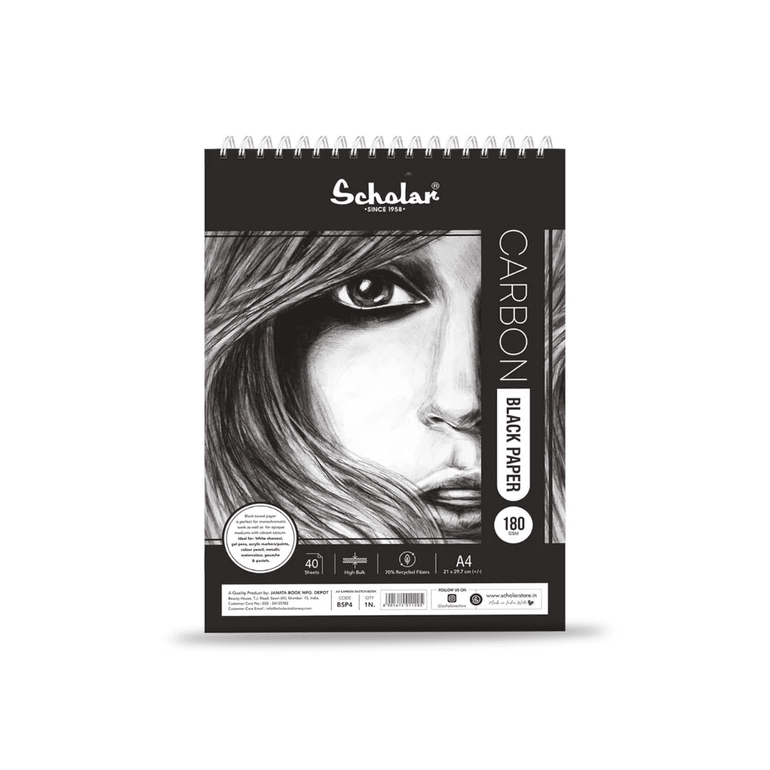 Scholar Carbon Sketch Pad Black Paper