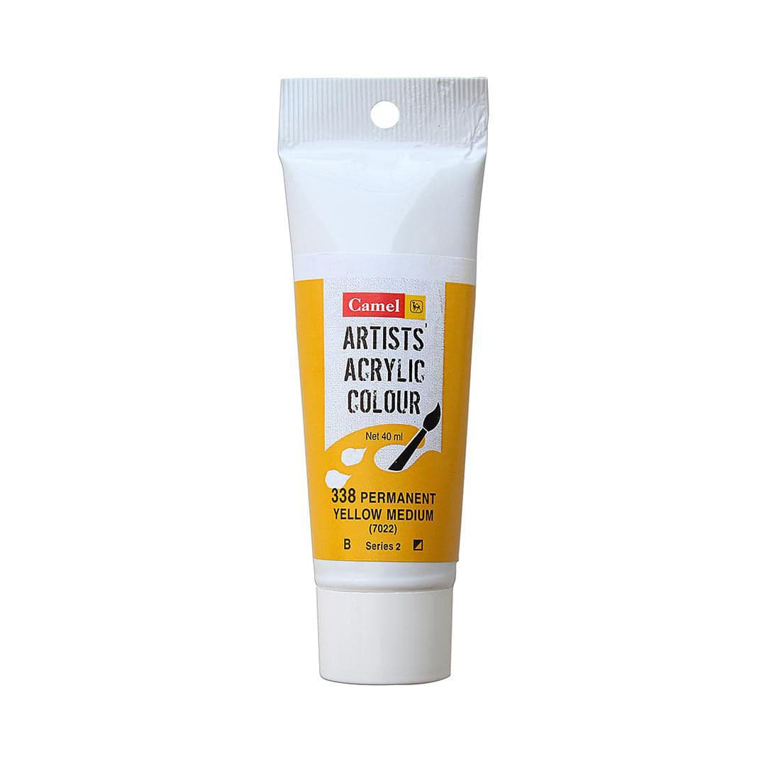 Camel Artist Acrylic Colour Tubes 40 Ml Permanent Yellow Medium