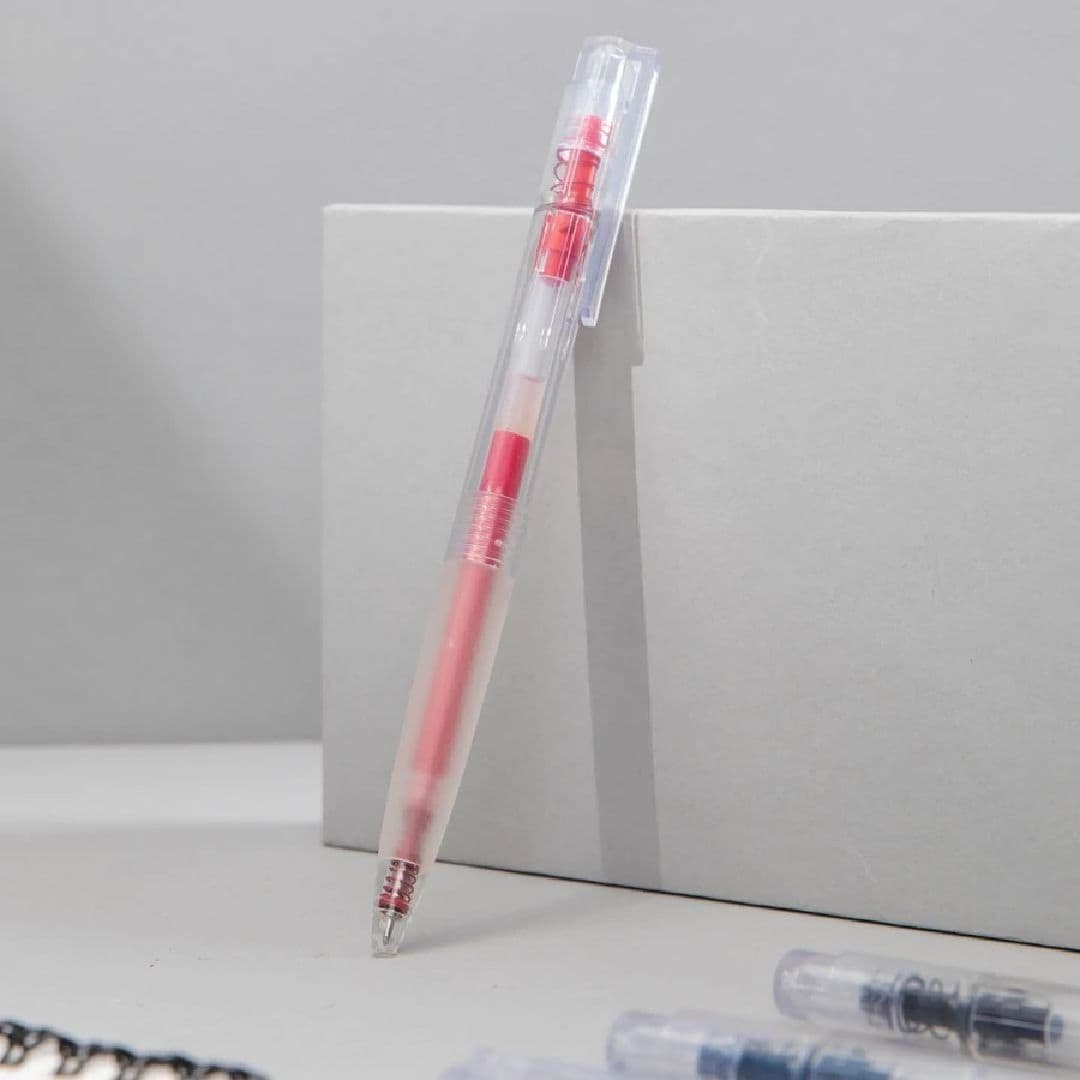 Kaco Transparent Gel Pen Red - K7