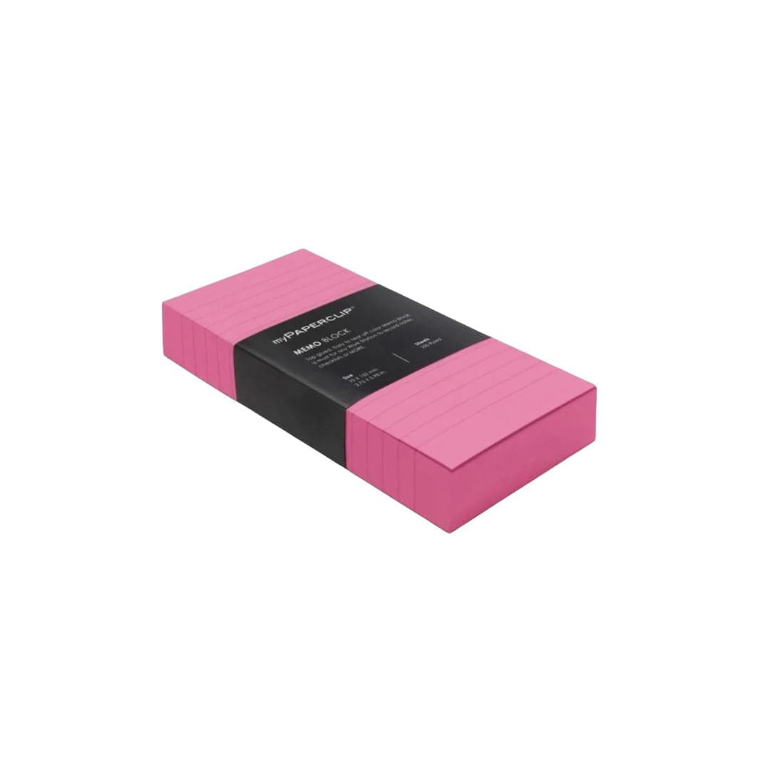 My Paperclip Memo Block HP Red 250 Ruled Sheets 80 Gsm - MB250S