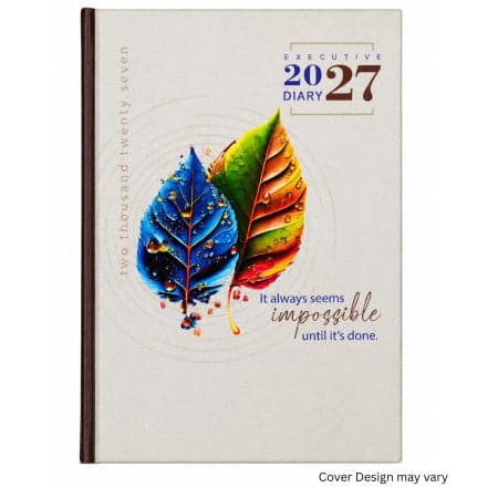 2027 Metro Hard Bound Commercial Two Date Diary 20x12cm - No. 3002