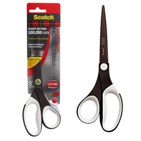 3M Scotch Precision Ultra Edge Non Stick Scissors 8"